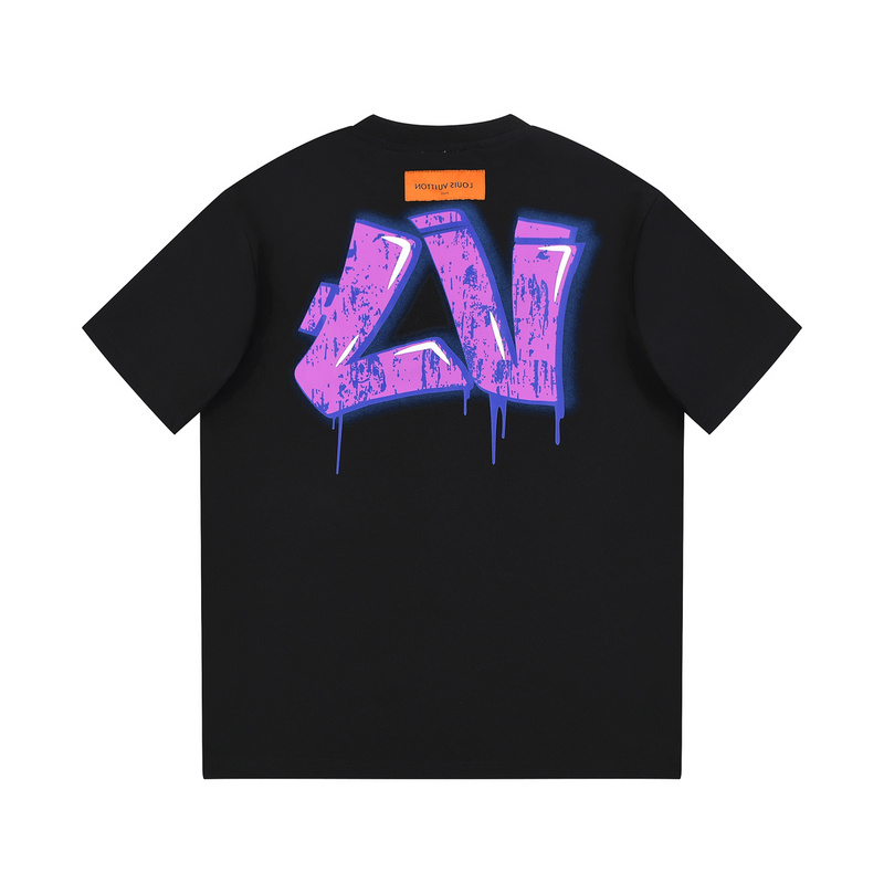 Футболка Louis Vuitton With Purple Logo "Black" фото № 2