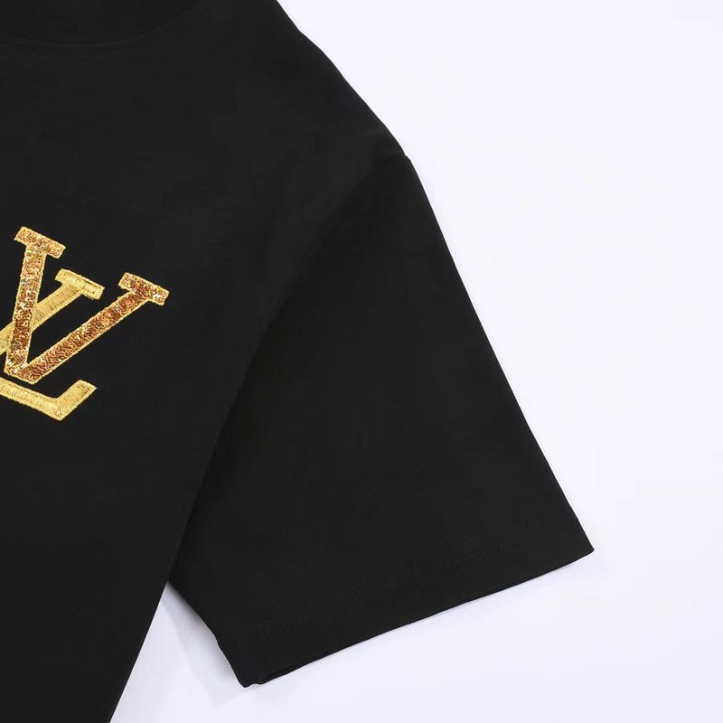Футболка Louis Vuitton With A Shiny Brand Logo "Black" фото № 6