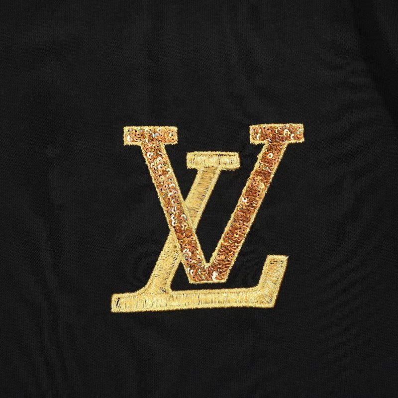Футболка Louis Vuitton With A Shiny Brand Logo "Black" фото № 2