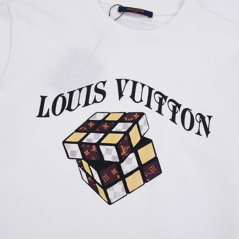 Футболка Louis Vuitton With Rubik Cube Print And Logo "White" фото № 4