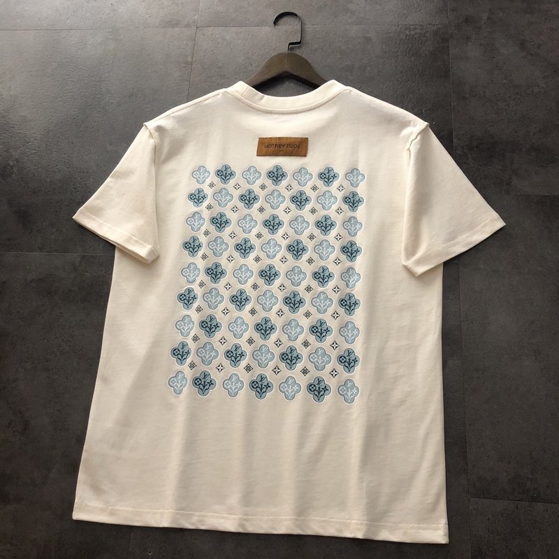 Футболка Louis Vuitton Icons With Flowers "White" фото № 6