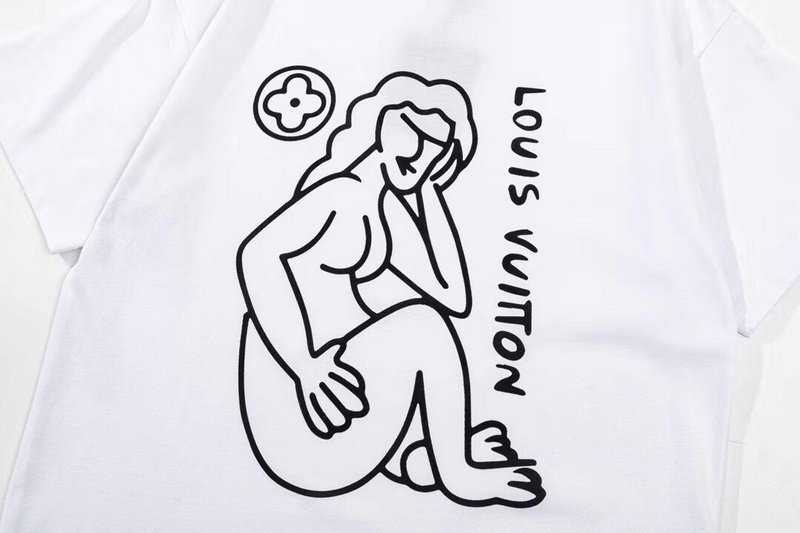 Футболка Louis Vuitton Silhouette Of Woman "White" фото № 6