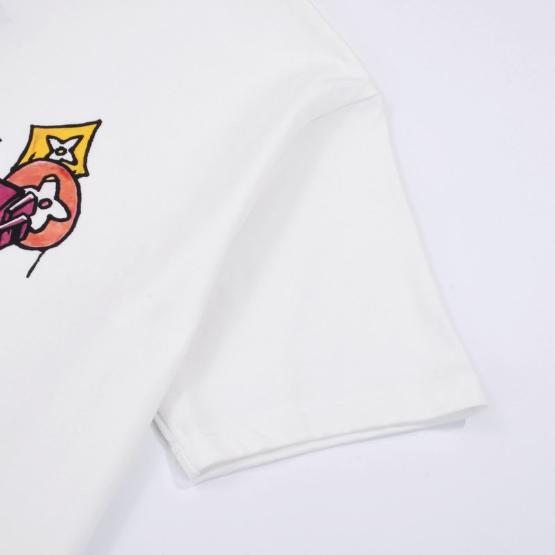 Футболка Louis Vuitton With Pink Massive Logo "White" фото № 2