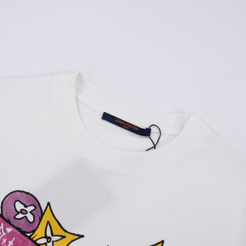 Футболка Louis Vuitton With Pink Massive Logo "White" фото № 7