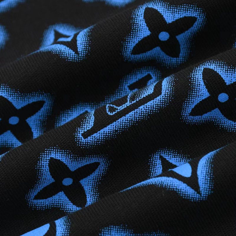 Футболка Louis Vuitton Monotonous Flowers And Stars "Black/Blue" фото № 2