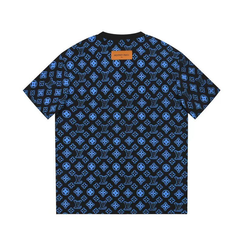 Футболка Louis Vuitton Monotonous Flowers And Stars "Black/Blue" фото № 7