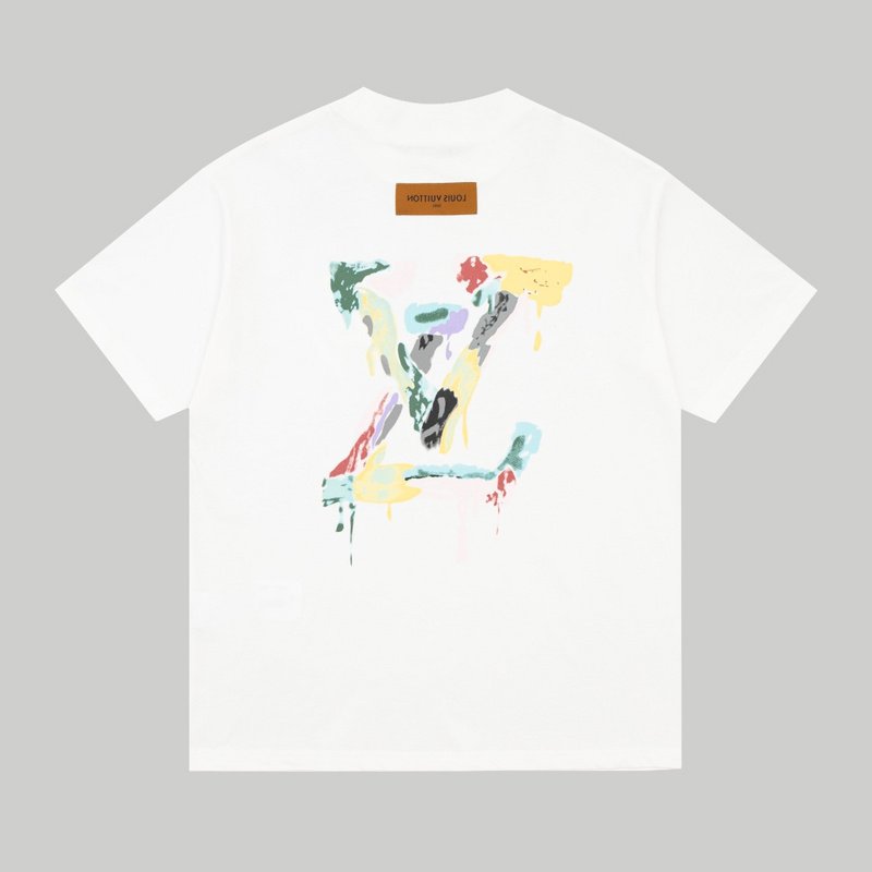 Футболка Louis Vuitton Logo With Leaked Paint "White" фото № 8