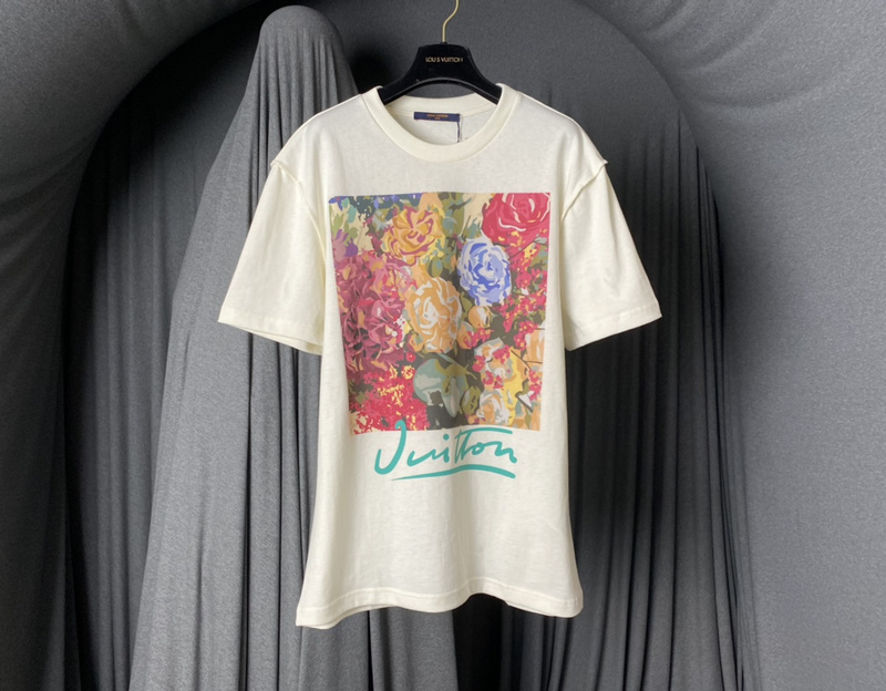 Футболка Louis Vuitton Beautiful Roses "White" фото № 7