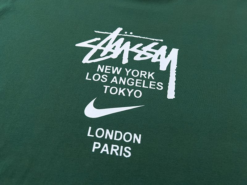 Футболка Nike X Stussy Logos "Green" фото № 7