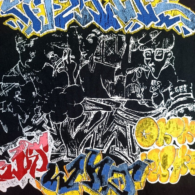 Футболка Off White With Colorful Graffiti Print "Black" фото № 9