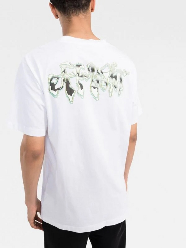 Футболка Off-White Liquid logo "White" фото № 2