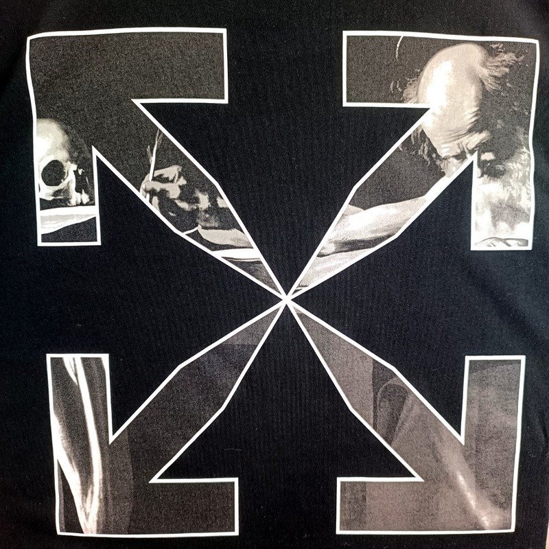 Футболка Off White Print - Ghosts Of The Past "Black" фото № 7