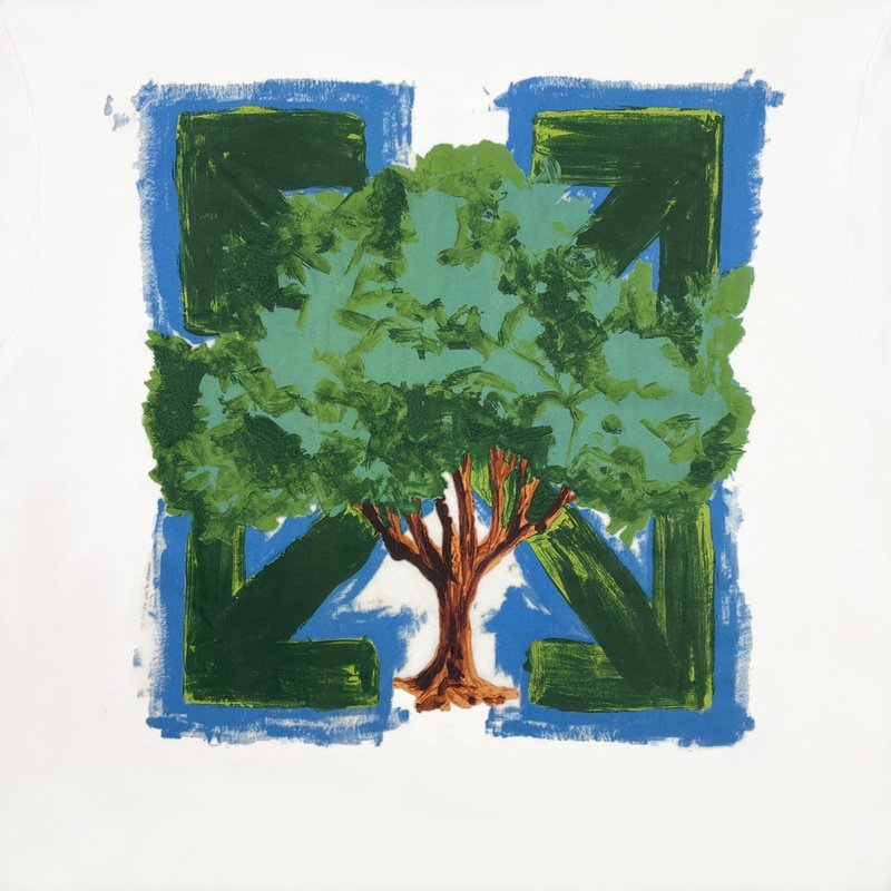 Футболка Off White Tree "White" фото № 3