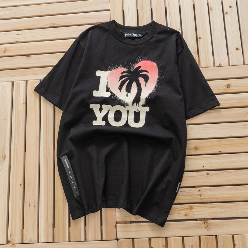 Футболка Palm Angels Declaration Of Love "Black" фото № 2