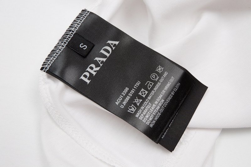 Футболка Prada With Basic Logo Print "White" фото № 7