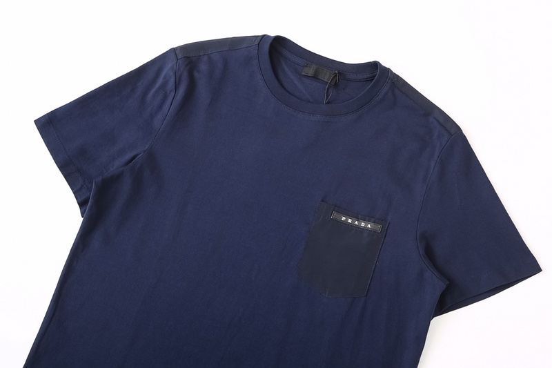 Футболка Prada Pocket With Brand "Blue" фото № 4