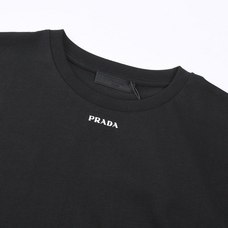 Футболка Prada With Plain Text Logo "Black" фото № 5