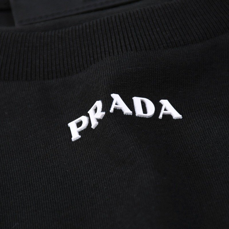 Футболка Prada With Plain Text Logo "Black" фото № 6