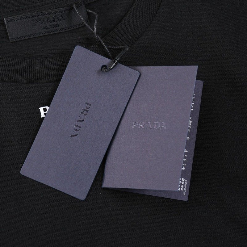 Футболка Prada With Plain Text Logo "Black" фото № 8