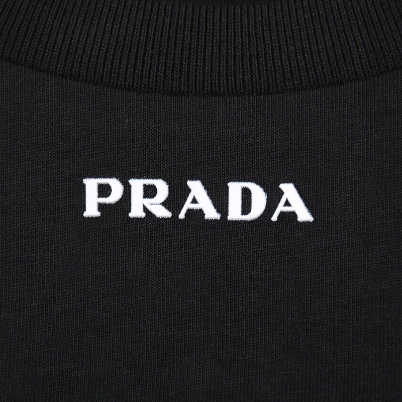 Футболка Prada With Plain Text Logo "Black" фото № 7
