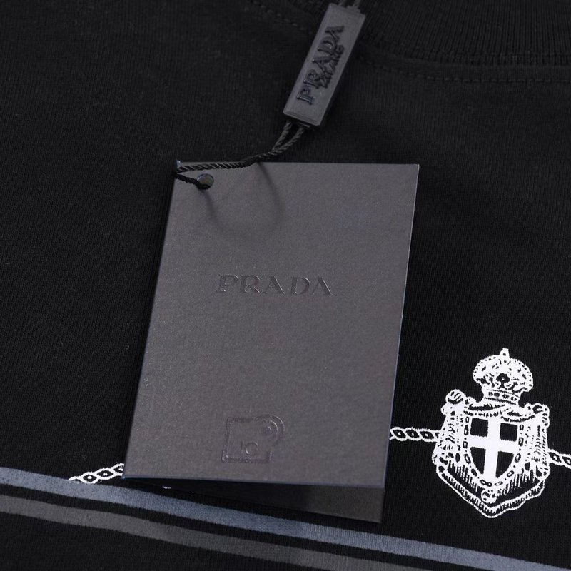 Футболка Prada With Logo Print Milano "Black" фото № 5