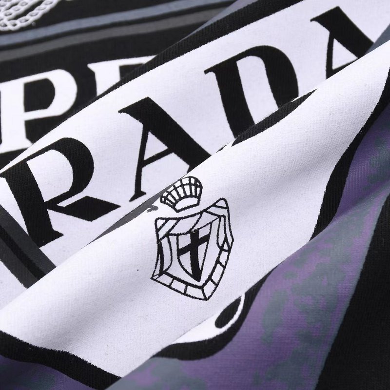 Футболка Prada With Logo Print Milano "Black" фото № 6