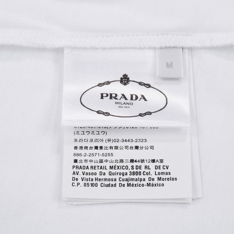 Футболка Prada Brand Line "White" фото № 2