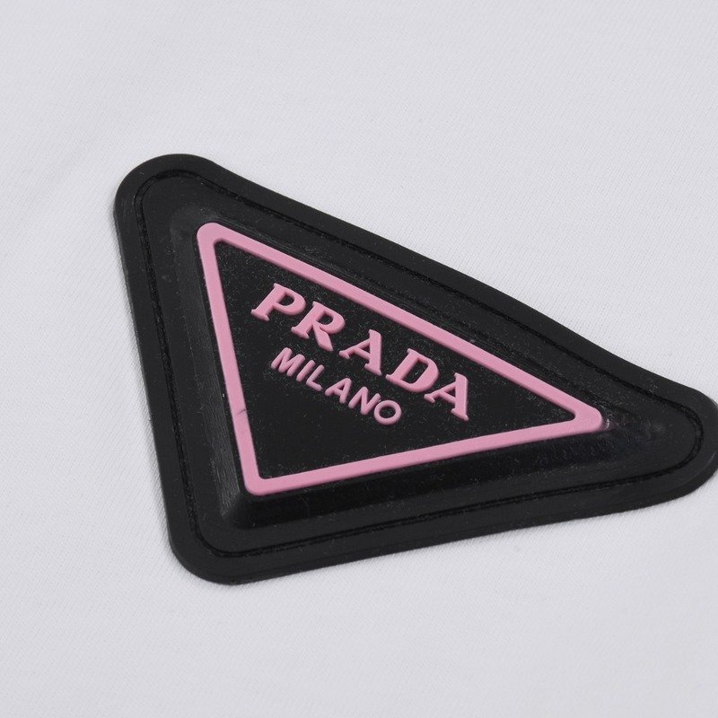 Футболка Prada With Emblem-Logo "White" фото № 3