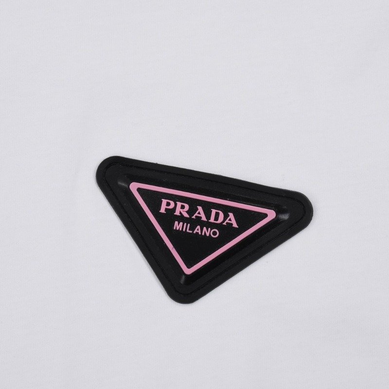 Футболка Prada With Emblem-Logo "White" фото № 7