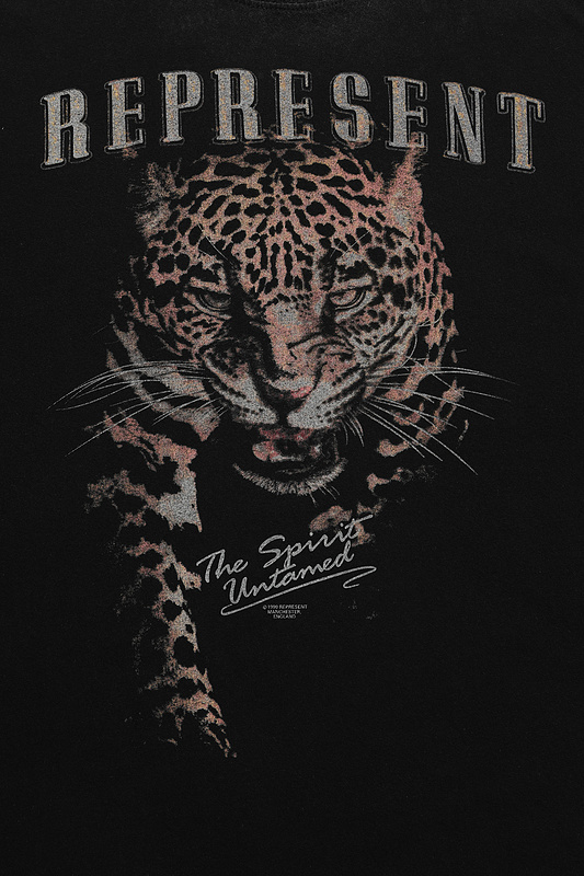 Футболка Represent Leopard Print "Black" фото № 5