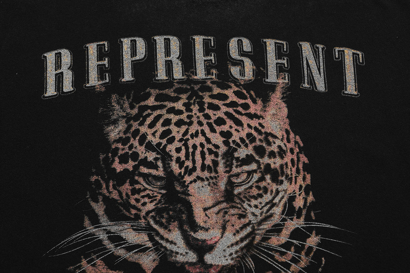 Футболка Represent Leopard Print "Black" фото № 4