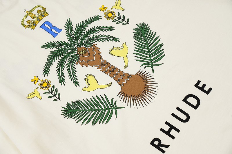 Футболка Rhude Tropical Kingdom - Print "White" фото № 5