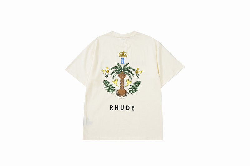 Футболка Rhude Tropical Kingdom - Print "White" фото № 7