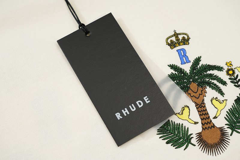 Футболка Rhude Tropical Kingdom - Print "White" фото № 8