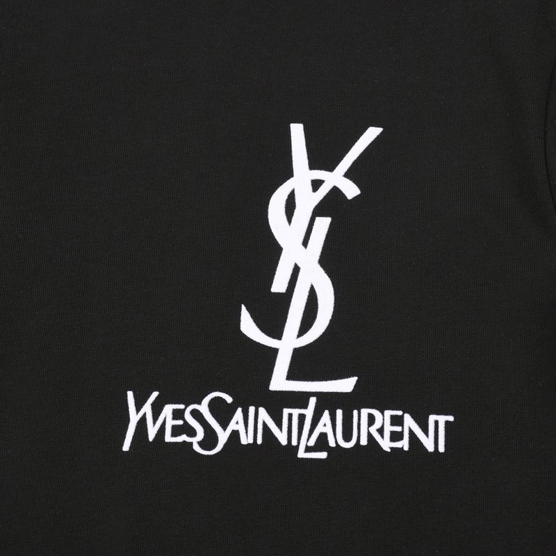 Футболка Saint Laurent With Text Logo "Black" фото № 7