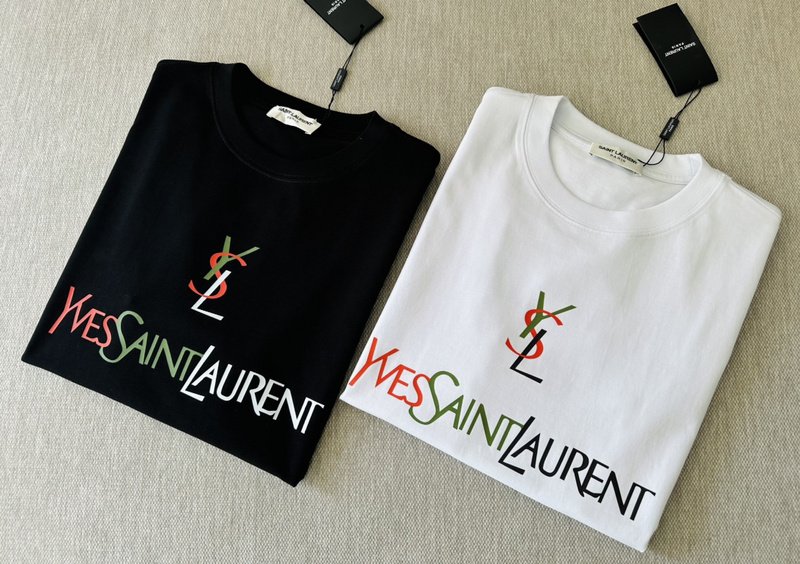 Футболка Saint Laurent With Logotype "Black" фото № 2