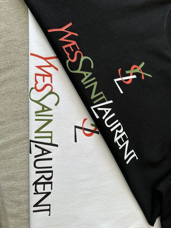 Футболка Saint Laurent With Logotype "Black" фото № 7