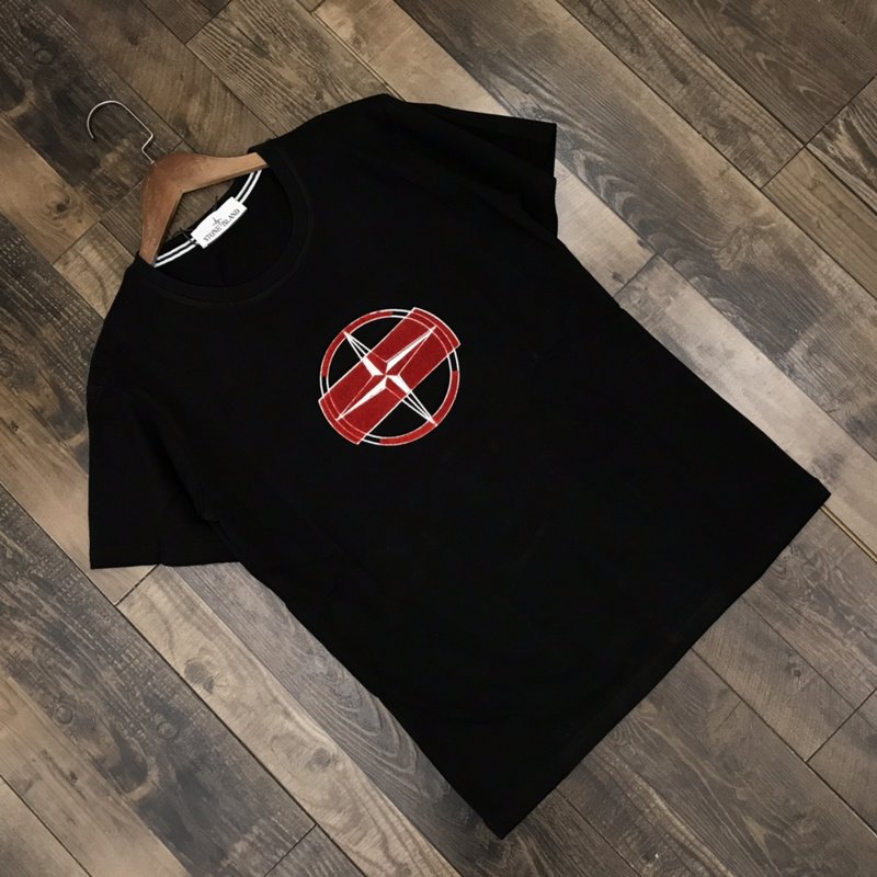 Футболка Stone Island Color Star Print Logo "Black" фото № 2