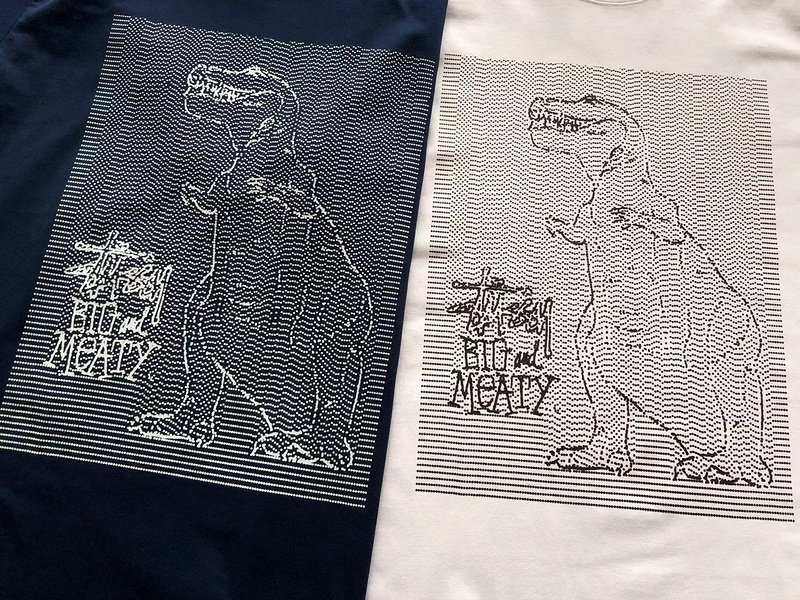 Футболка Stussy Dinosaur Made Of Lines "White" фото № 3