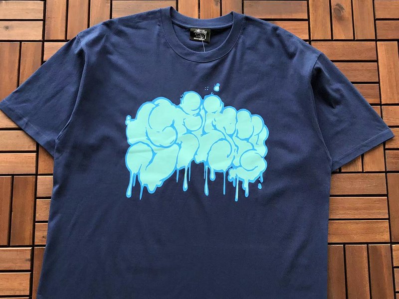 Футболка Stussy Spreading Blots "Blue" фото № 2