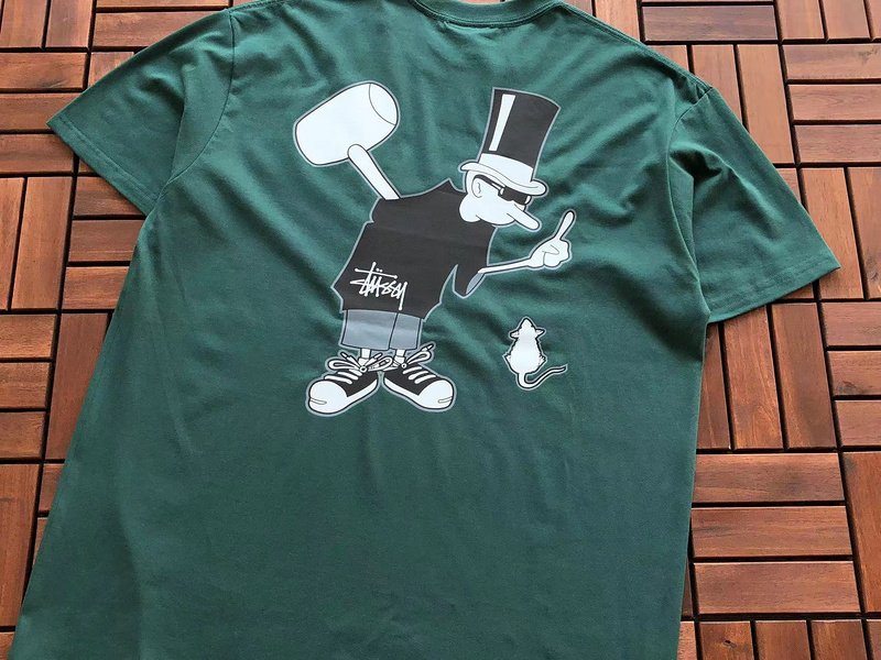 Футболка Stussy Man With Hammer "Green" фото № 2