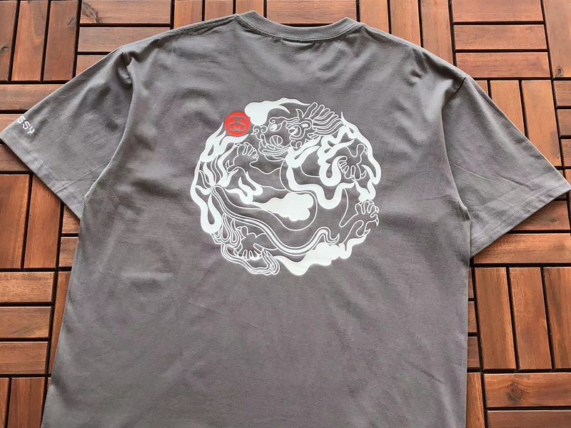 Футболка Stussy Circle From Curve Lines "Gray" фото № 2