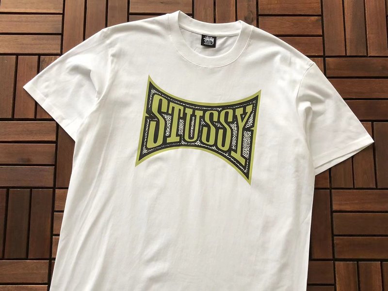 Футболка Stussy Colorful Logo Inside Figure Front "White" фото № 2