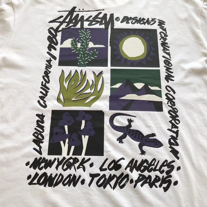 Футболка Stussy Nature Prints In Squares "White" фото № 3