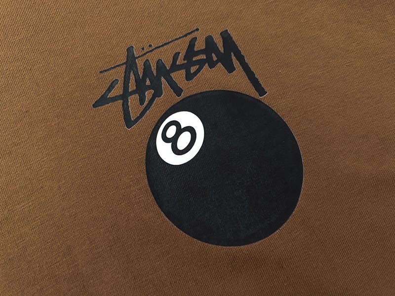 Футболка Stussy A Ball With A Number "Brown" фото № 3