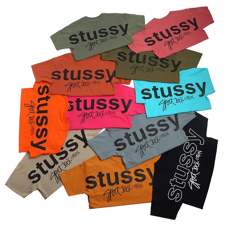 Футболка Stussy 100 Percent Cotton "Blue/Gray" фото № 2