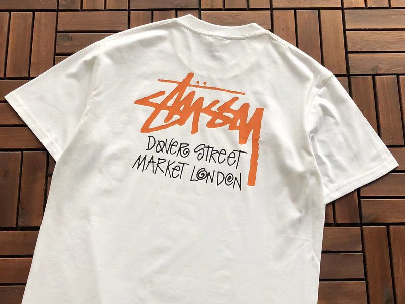 Футболка Stussy Inscription Dover Street Market London "White" фото № 3
