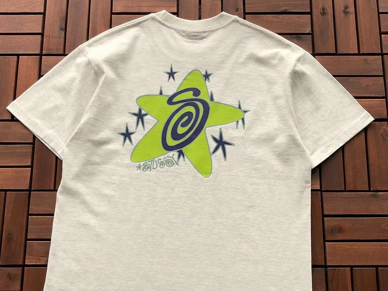 Футболка Stussy Big Star With Symbol Inside Print "Beige" фото № 2
