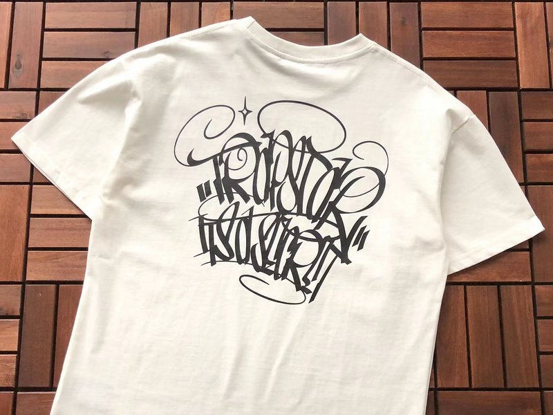 Футболка Trapstar Lettering With Pattern "White" фото № 6