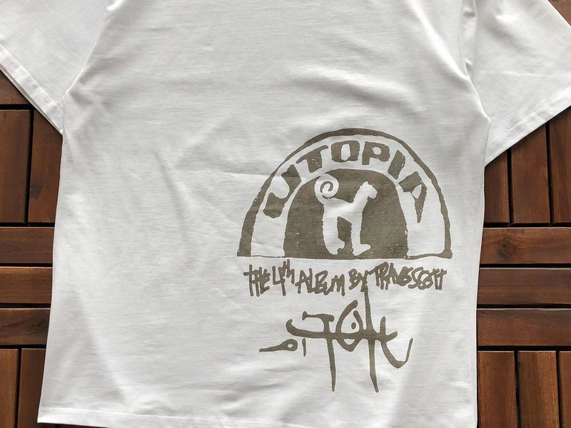 Футболка Travis Scott Astroworld Spot With Front Inscription And Cat Print Back "White" фото № 9